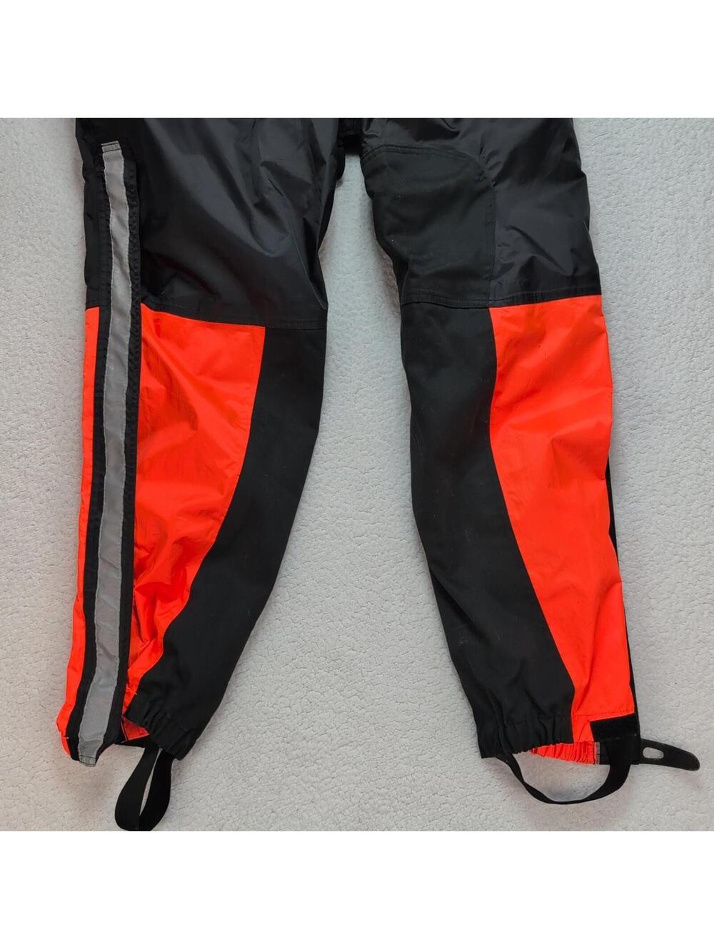 Harley Davidson Hi-Vis Motorcycle Waterproof Overalls Bib Pants Mens L Stirrups - Picture 12 of 14